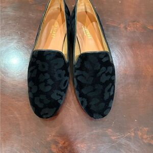 Elegant Black Leopard Women's Loafers